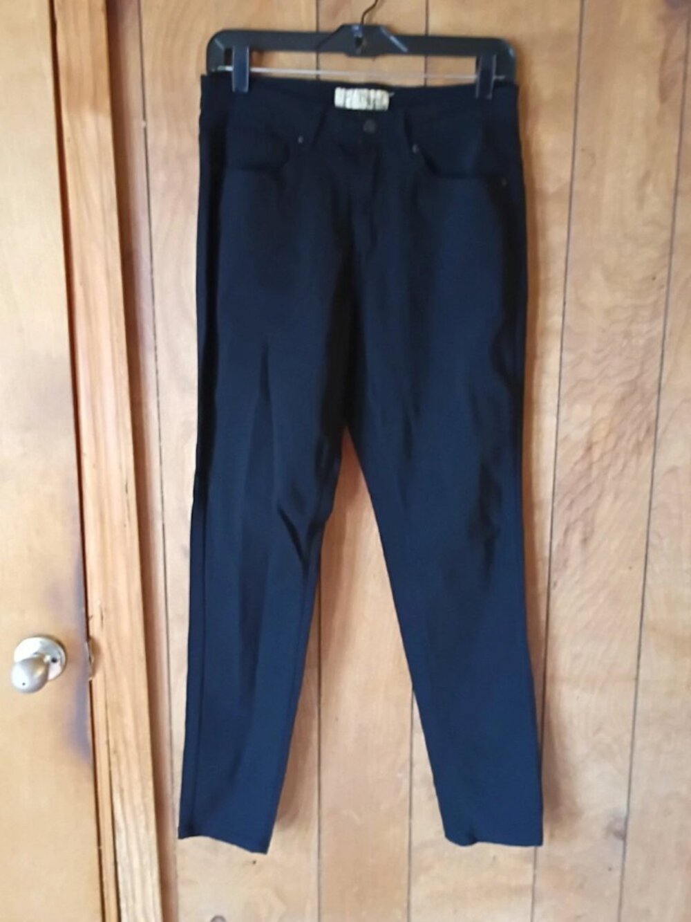 Share Hybrid & Company Womens Black Pants Size L Stretch Zip Fly Button